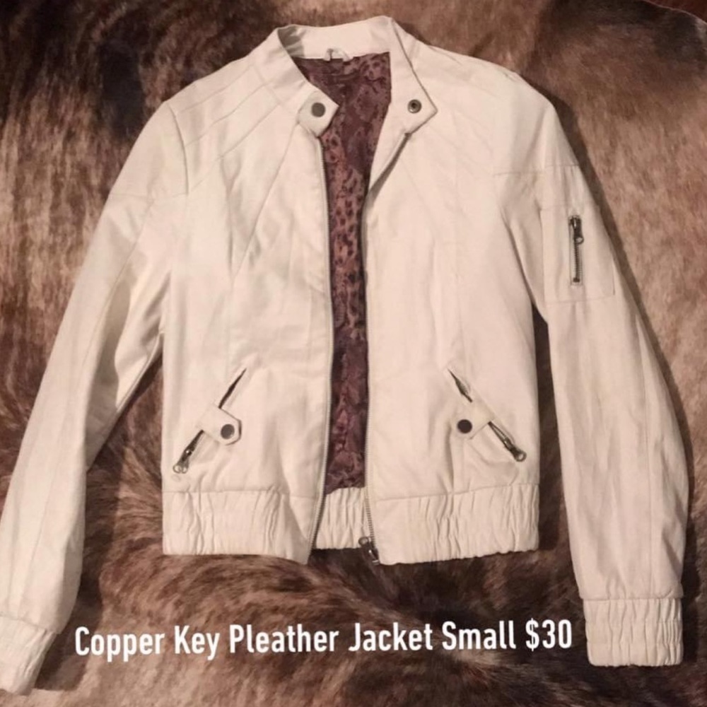Copper Key Pleather Jacket
